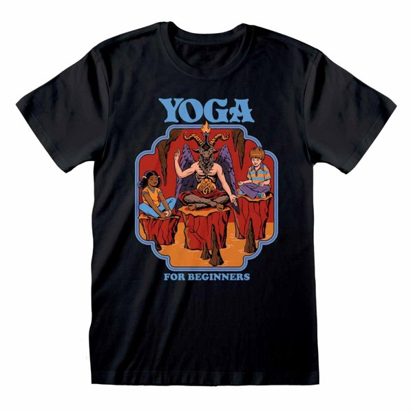 Steven Rhodes Unisex Adult Yoga For Beginners T-Shirt - Black