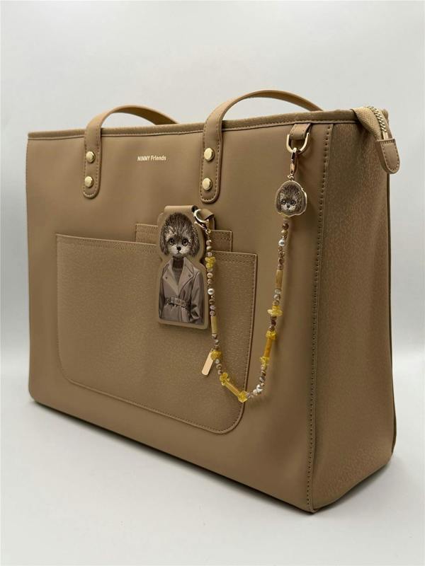 Nimmy Friends Nimmy Magnetic Fashion Series Combo Teddy Tote Bag Brown - N-CXMX-TTBZH-14
