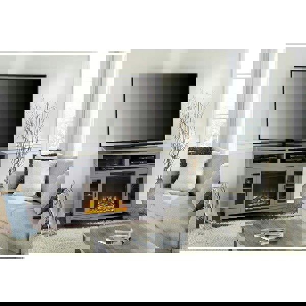 Dorel Home Carver coffee table with 1 shelf in grey