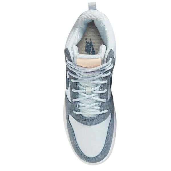Nike Womens/Ladies Court Borough Premium Leather Mid Cut Trainers - White/Blue - 