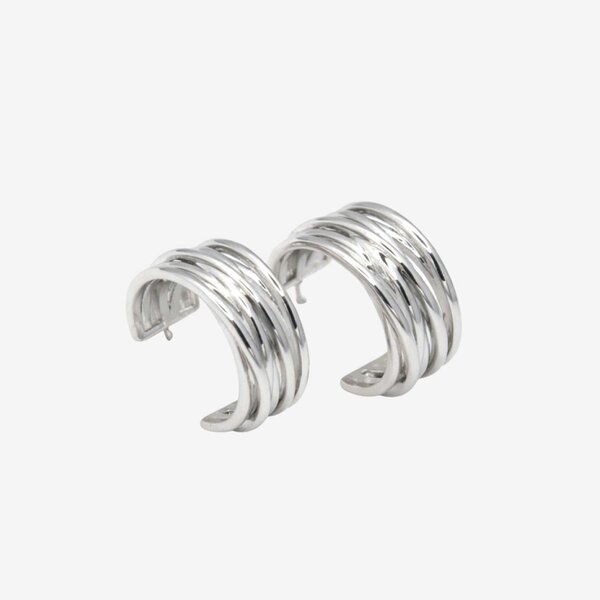 Uchi & Soto Nami Silver Twist Earrings