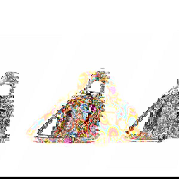 Embassy London Gazelle Mini - Signature Print - Women's mini bowling bag with handle and strap