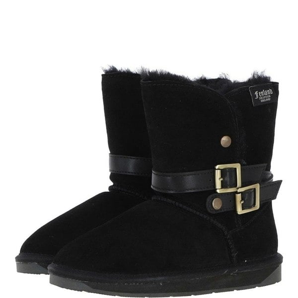 Fenland Classic 8" Suede Sheepskin Belt Boots: S/SKIN BOOT BELT