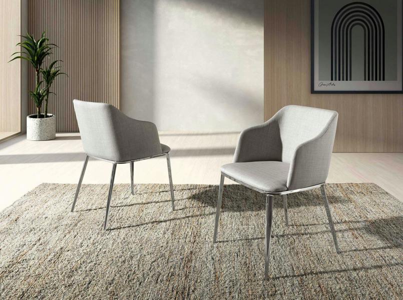 Angel Cerdá Grey Fabric Chair 4050