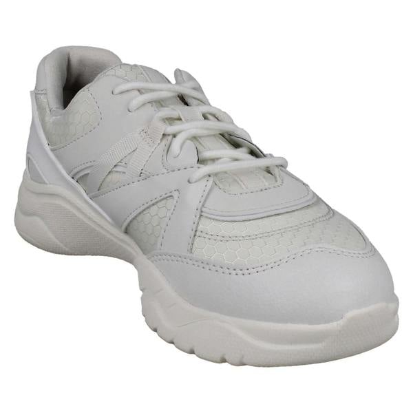 Clarks Kids Clarks Lace Up Sports Trainers Feather Pace O