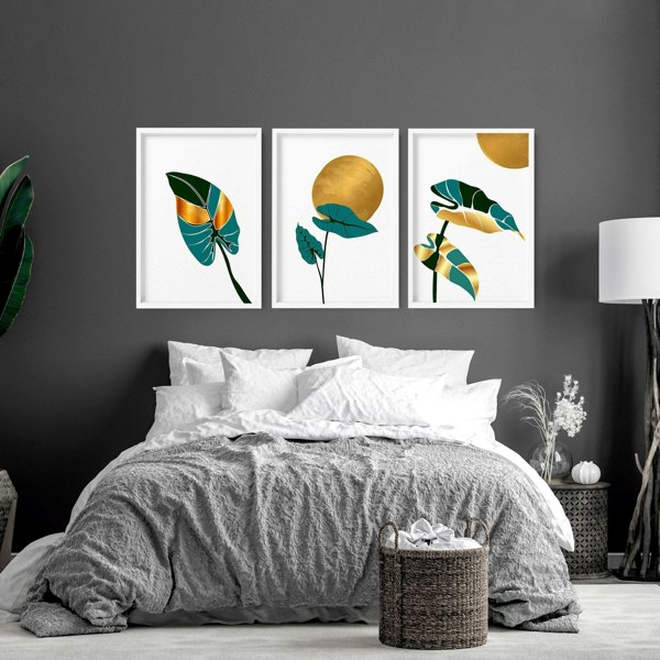 Wall art for bedroom walls | set of 3 Bohemian wall art prints