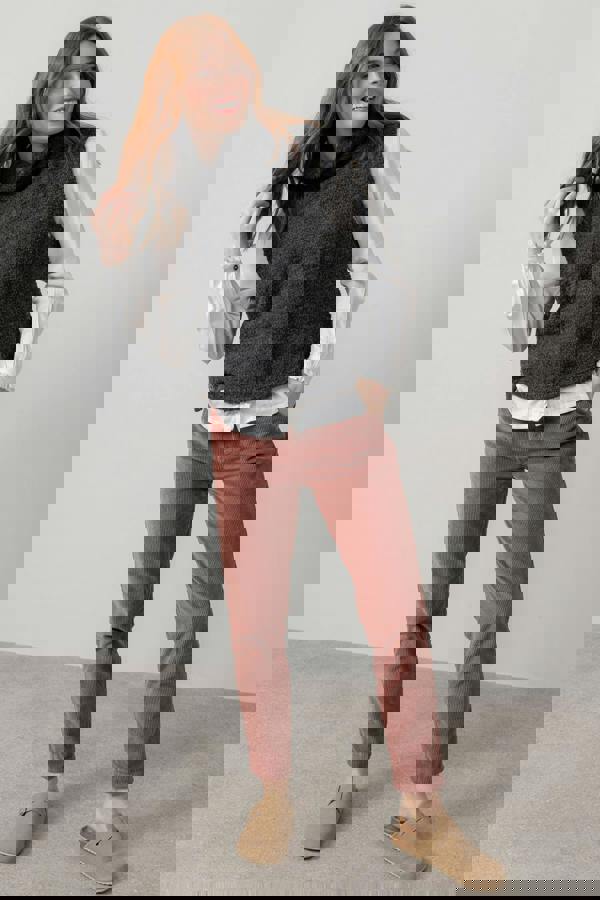 Lily & Me Bramble Boucle Knit Tank Charcoal