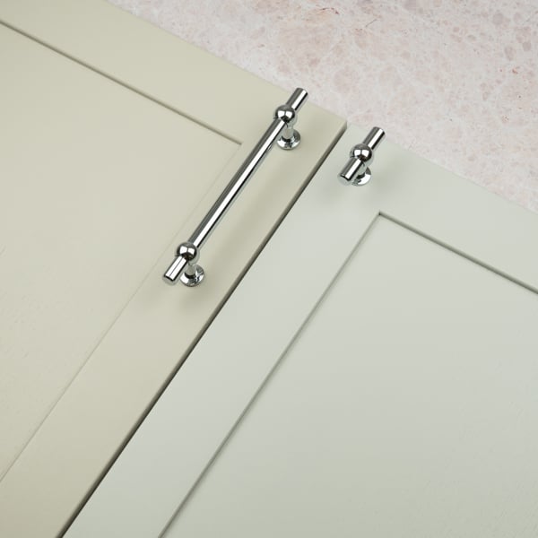 Handle & Home Polished Chrome T-Bar Handle and Knob
