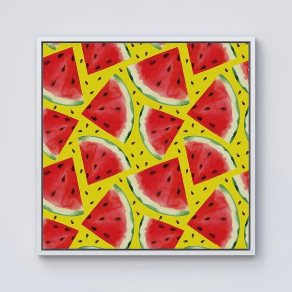 Warren Reed Watermelon Pattern Framed Canvas