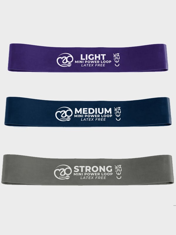 Yoga Mad Mini Power Loop Resistance Band - 3 Pack (Latex Free)