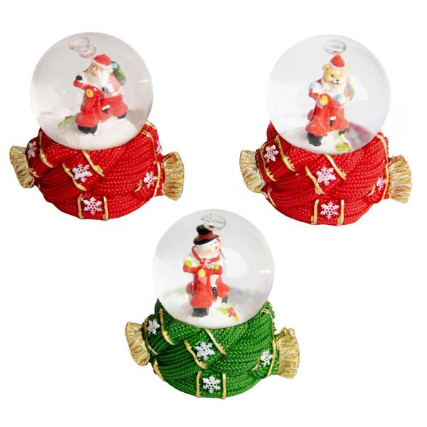 7cm Mini Christmas Snow Globe with Resin Base and Traditional Winter Scene Decoration image 9