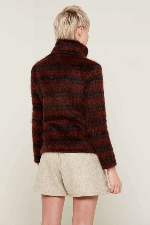 Bo Carter Agnes Roll Neck Jumper - Rust