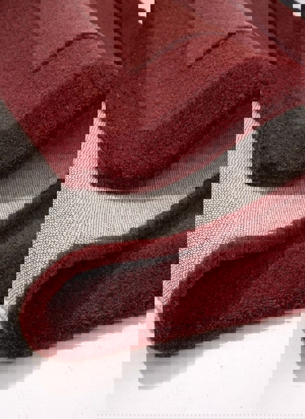 The Rugs Premium Hand-Tufted Stacked Border Wool Rug