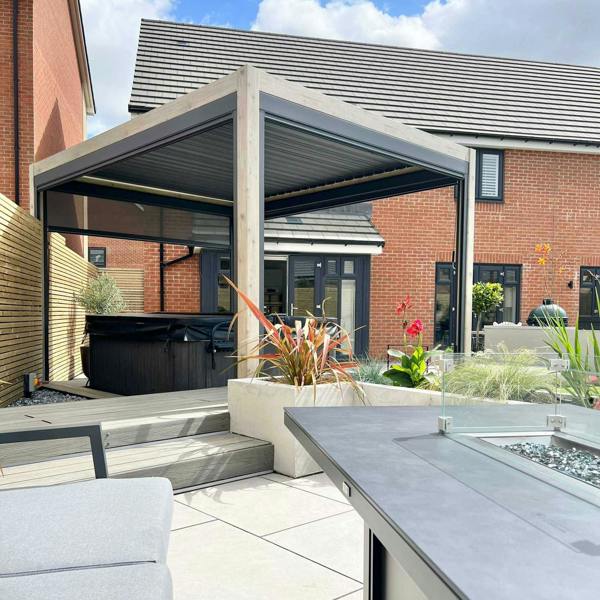 Ocean Designs Tivoli 4m x 3.6m Wood Effect Free Standing Pergola