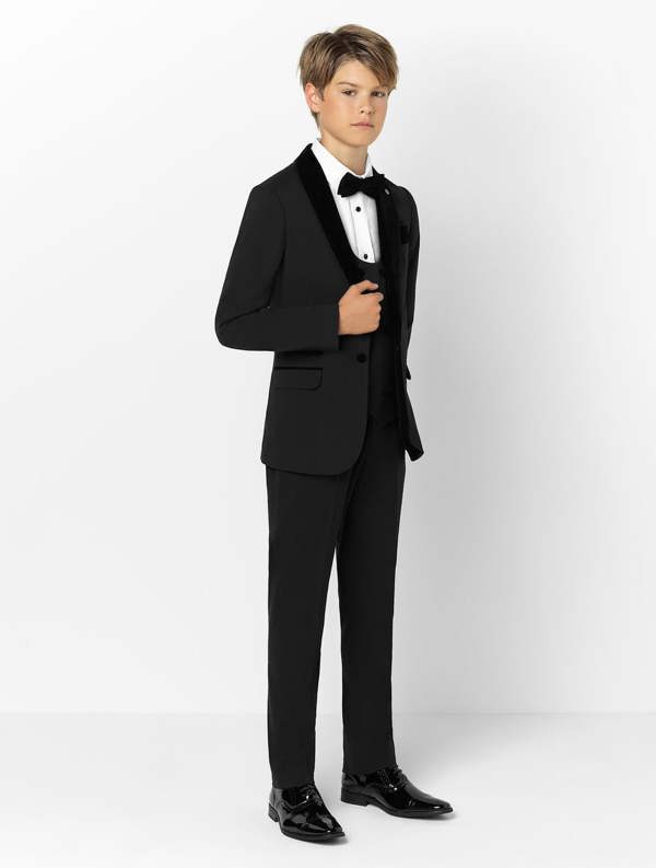 Kids black prom suit