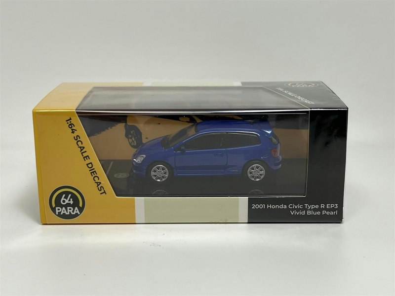 Paragon Honda Civic 2001 Type R EP3 Vivid Blue Pearl RHD 1:64 Paragon 65346