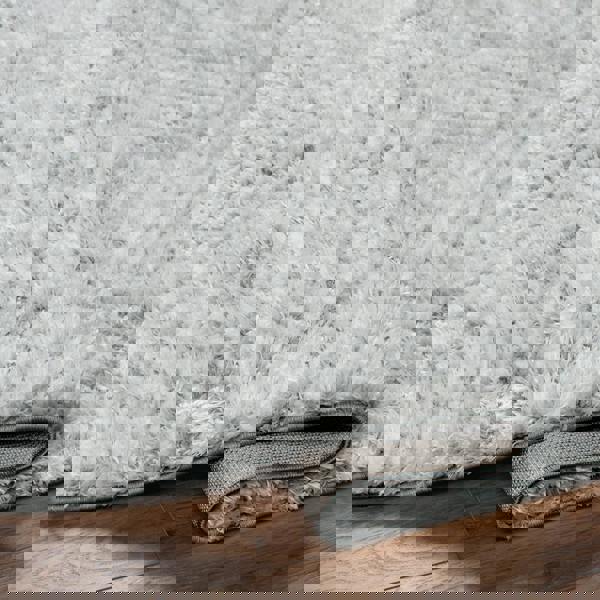 Livabliss Cloudy Shag-Geometric Beige Grey Soft Plush Pile Rug