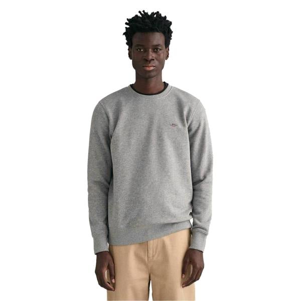 Gant Mens Crew Neck Sweatshirt - Grey - 