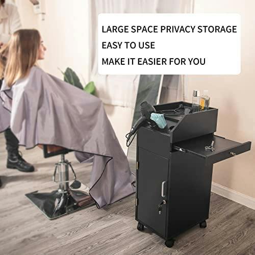 HYGRAD BUILT TO SURVIVE Lockable Wooden Salon & Barber Cart on Wheels | HYGRAD®