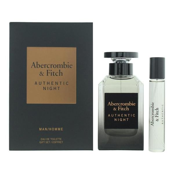 Abercrombie & Fitch Authentic Night Man Eau de Toilette 100ml + Eau de Toilette 15ml Gift Set for Him