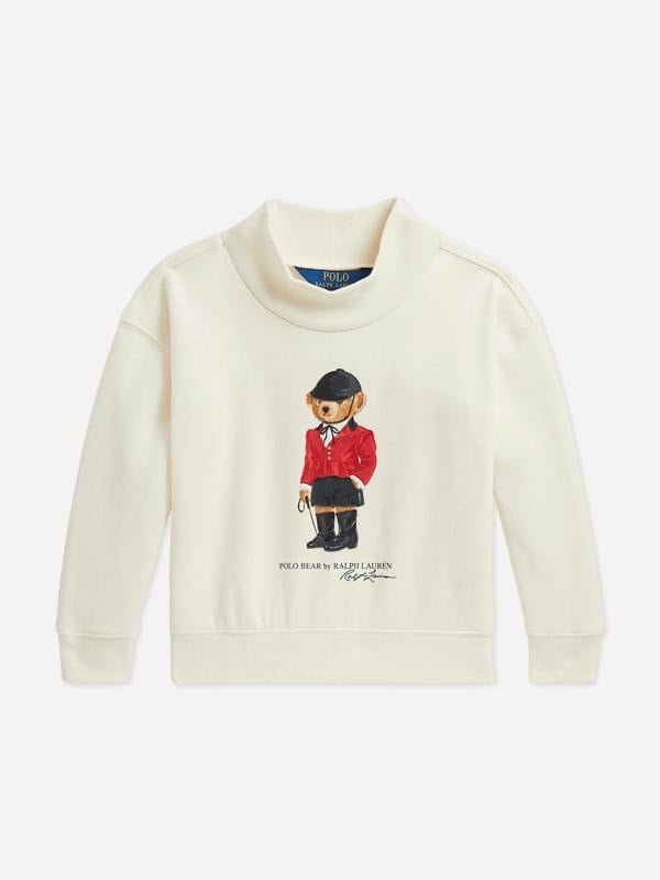 Ralph Lauren Kids Ralph Lauren Girls Polo Bear Sweatshirt in Ivory