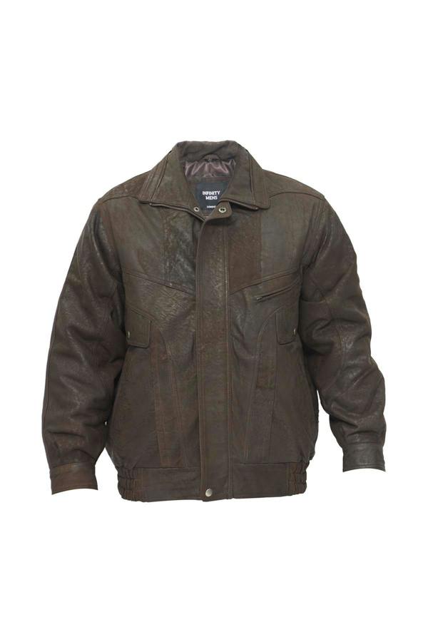 Infinity Leather Mens Classic Harrington Bomber Leather Jacket-Minsk