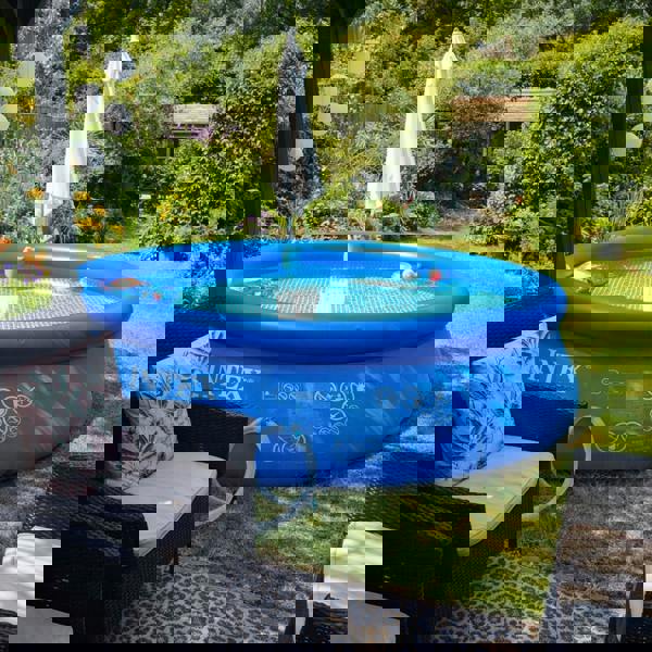 smartbies Intex 10 x 30 Easy Set Pool, Above-Ground Swimming Pool for Gardens