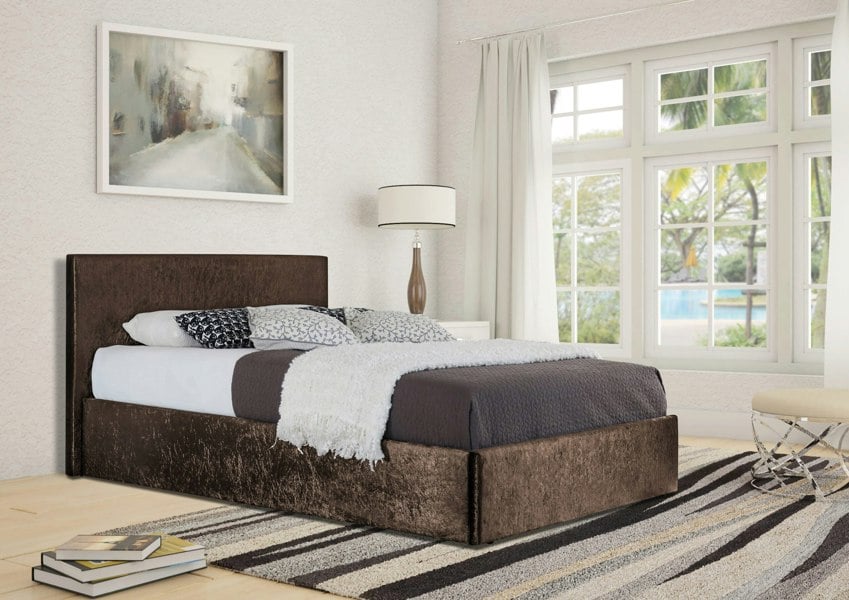 Comfy Living Prado Crushed Velvet Ottoman Bed Frame