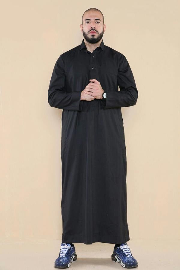 Infinity Leather Mens Thobe Jubba Saudi Ramadan Eid Islamic Kaftan Kaudara Arabic Jubbah
