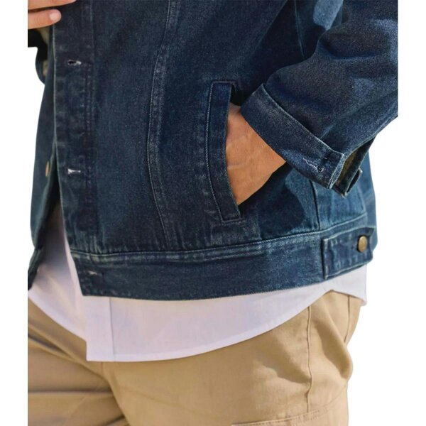 Atlas For Men Mens Denim Jacket - Stone/Blue