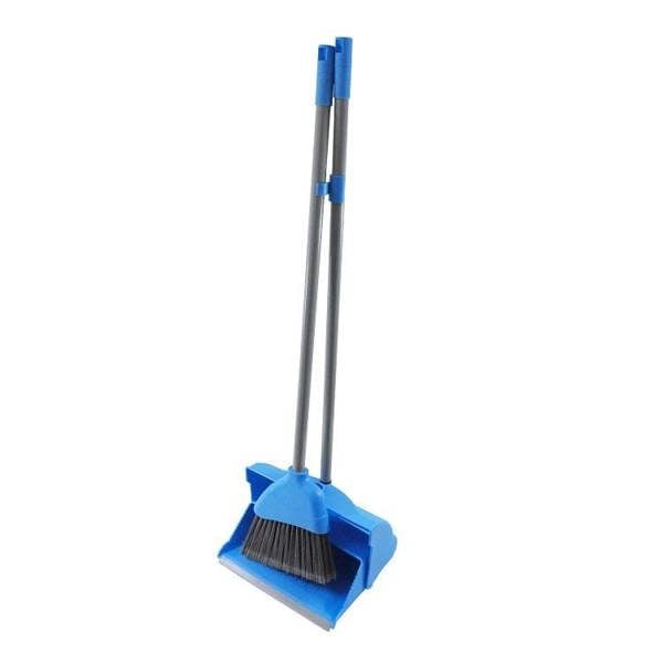 Leecroft Self Closing Dustpan & Brush Blue - One Colour