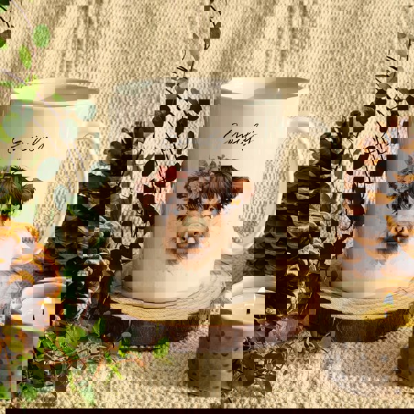 Personalised Memento Company Personalised Highland Cow Mug - Girl