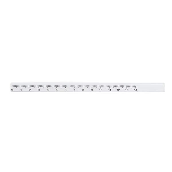 MidOcean Maderos Pencil With Ruler - White