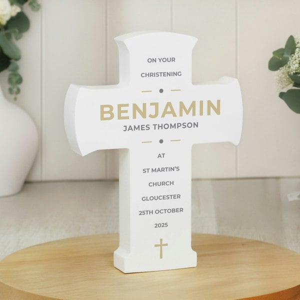 Personalised Memento Company Personalised Wooden Cross Ornament