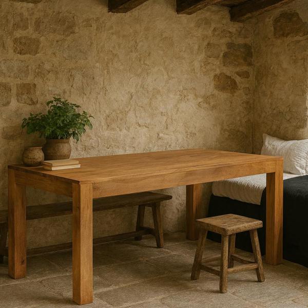 Wyld Haus Manila Large 180cm Light Mango Wood Dining Table