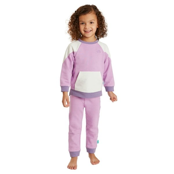 Luca and Rosa Lilac & White Girls Lounge Set