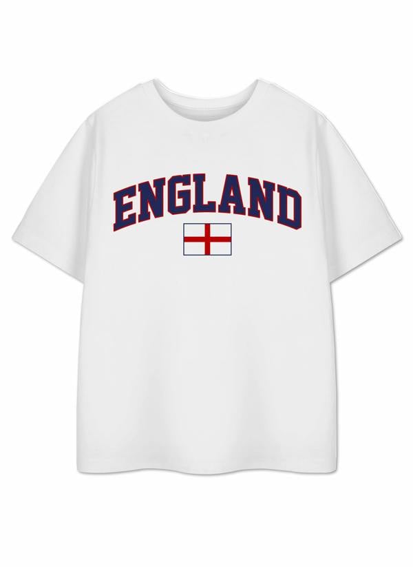 Show Me The Merch Unisex Kids White Flag Short Sleeved T-Shirt