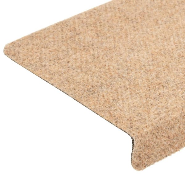 Berkfield Stair Mats 10 pcs Brown 65x21x4 cm Needle Punch