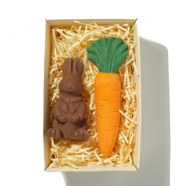 CHOC ON CHOC Chocolate Bunny And Large Carrot