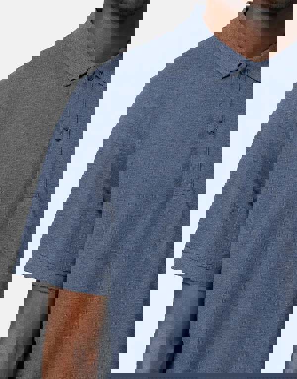 Men's Cotton Polo – Heather Blue - British Boxers