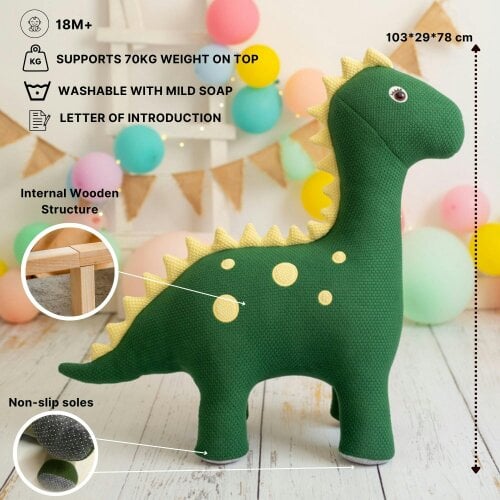 CROCHETTS Set of 2 cotton dinosaur plush toys (Large + Mini) PLTR144053