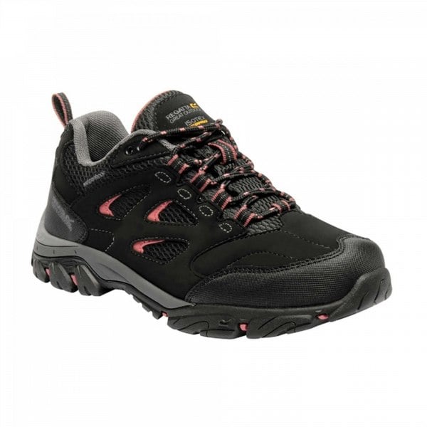 Regatta Womens/Ladies Holcombe IEP Low Hiking Boots - Jet Black/Antique Pink