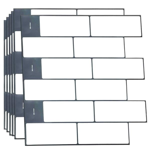 London Minimalist Brilliant White Glossy 3D Tile 30.5 x 30.5cm - 6 pcs