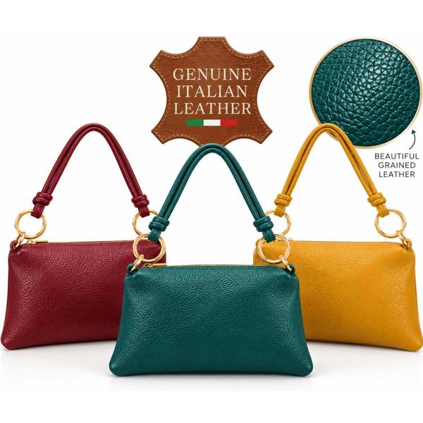 Love EMVY Genuine Italian Leather Gold Rings 2 in 1 Bag – 2 Straps