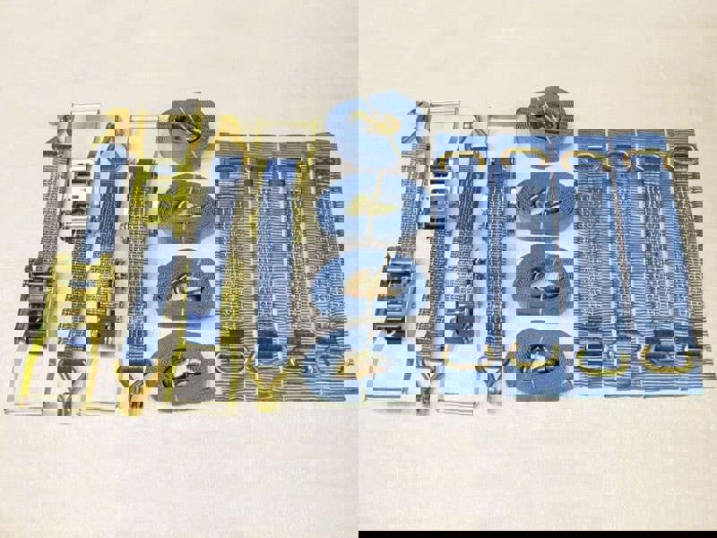 Recovery Ratchet Strap Set 50MM x 4M x4 (Oval Links Alloy Wheel Tie Down Trailer Kit)