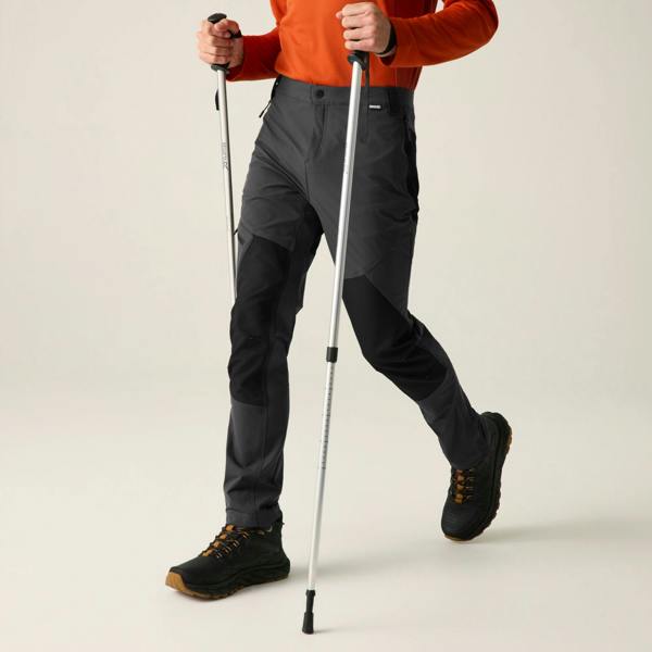 Regatta Mens Questra Hiking Trousers - Ash/Black - 