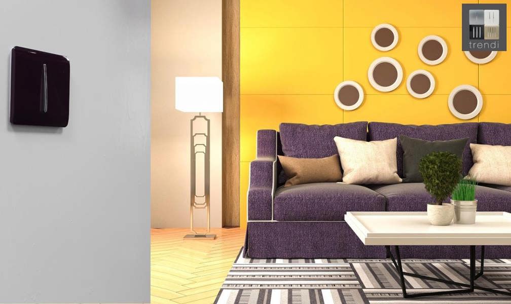 Trendi Switch 1 Gang 1 or 2 way Rocker Light Switch in Plum Purple