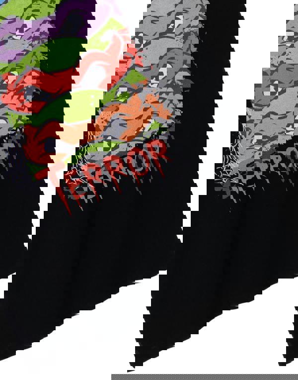 Teenage Mutant Ninja Turtles Mens Black Turtle Terror Short Sleeved T-Shirt