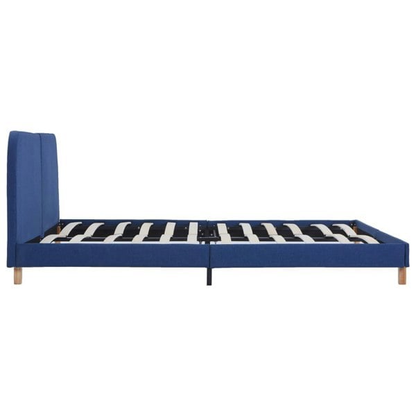 Berkfield Bed Frame Blue Fabric 150x200 cm 5FT King Size