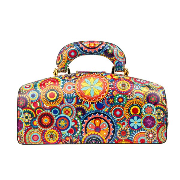 Embassy London Gazelle - Signature Print - Women's bowling bag with handle and strap